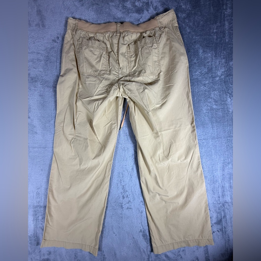 Ralph Lauren Women's Khaki Cargo Pants Size 10 Elastic Drawstring lightweight - Picture 8 of 8